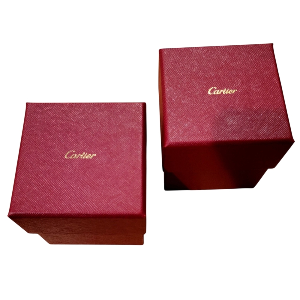 2 Signature Cartier Jewelry Boxes Red